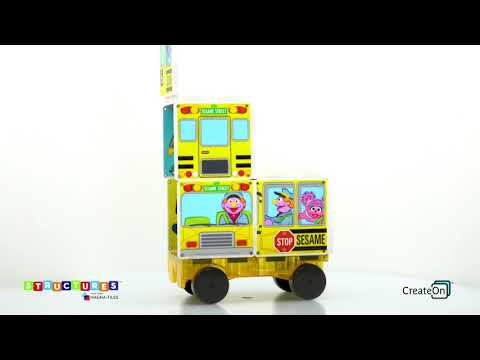 Magna-tiles Structures Sesame Street School Bus