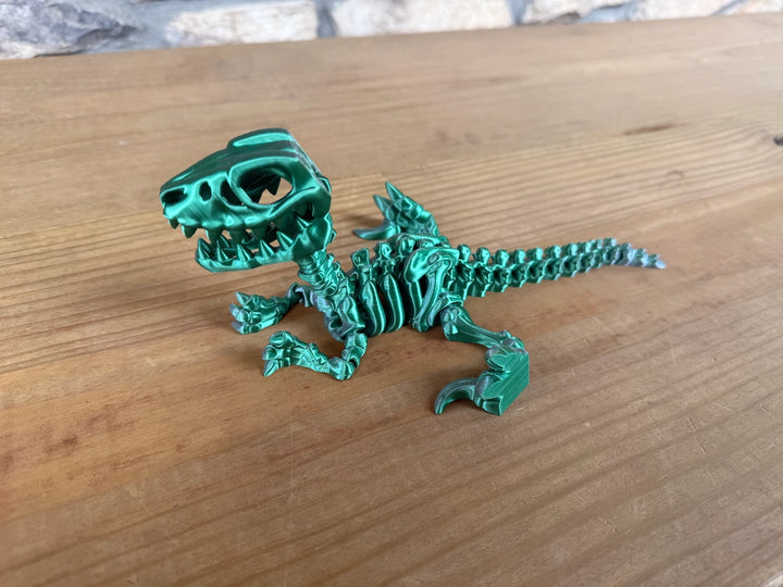 3D Flexi Velociraptor Skeleton