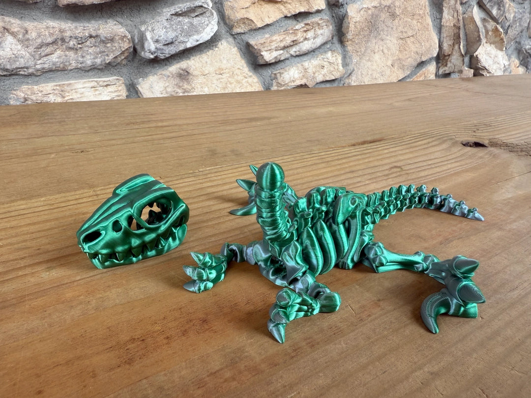 3D Flexi Velociraptor Skeleton