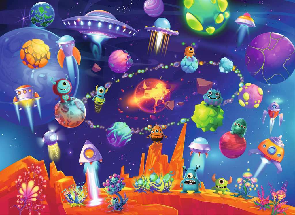 Space Aliens (60 Piece Puzzle)