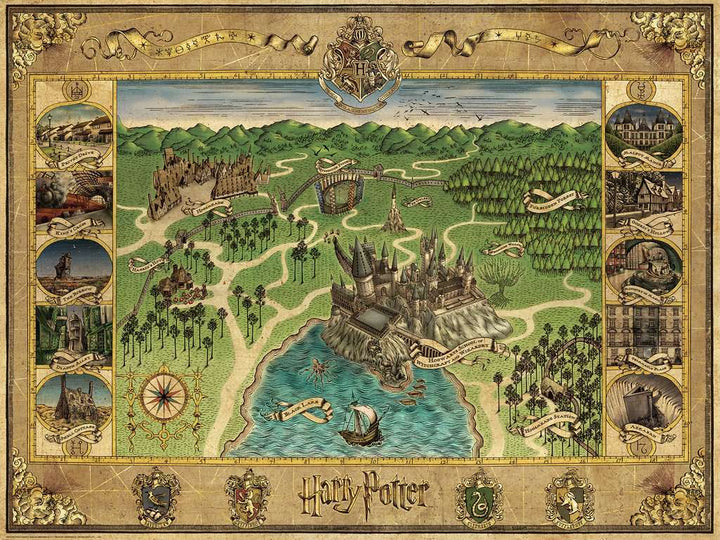 Hogwarts Map (1500 Piece Puzzle)