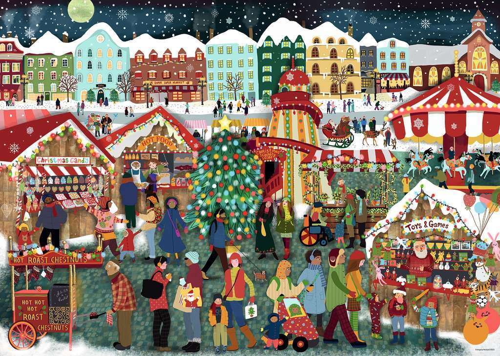 Jigsaw Puzzle Christmas Market - 1000 Pieces Puzzle