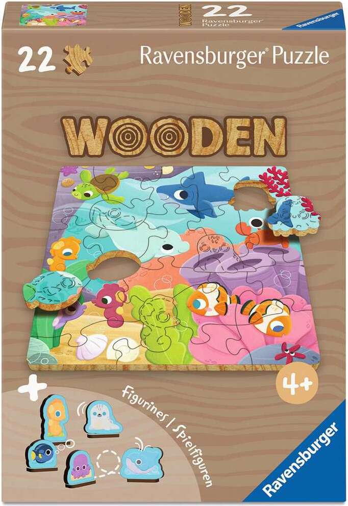 WOOD: Sea Animals 22 Pc Puzzle