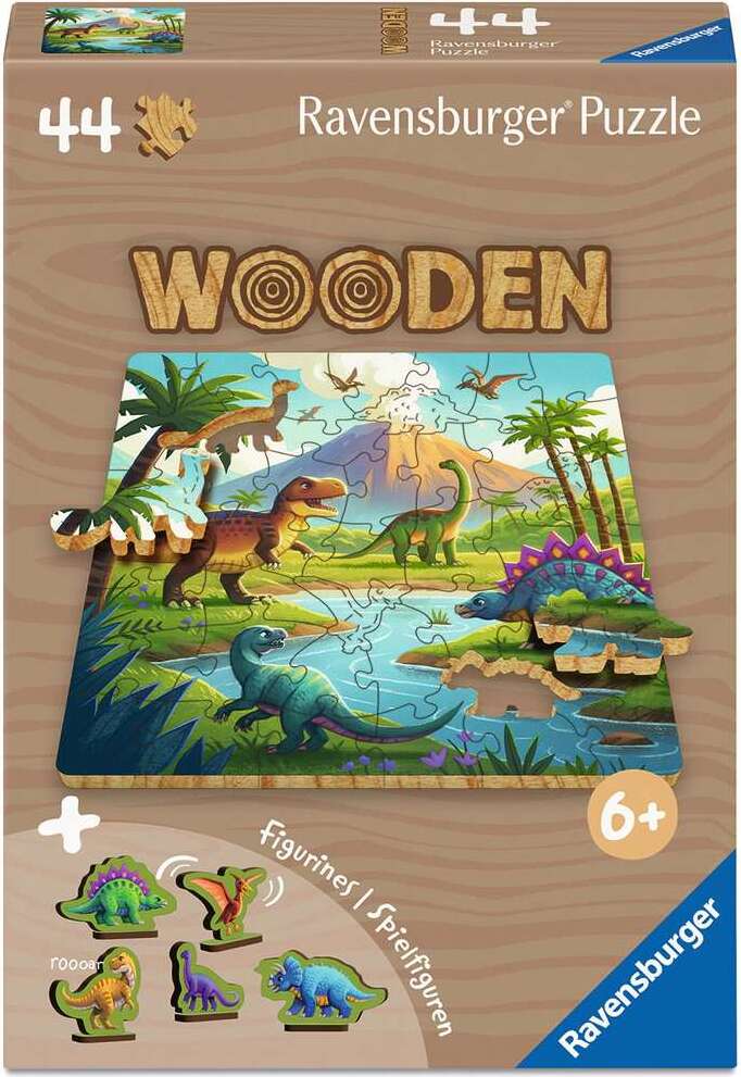 WOOD: Dinosaurs 44 Pc Puzzle