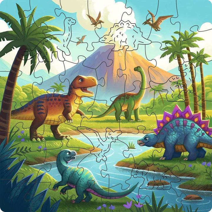 WOOD: Dinosaurs 44 Pc Puzzle