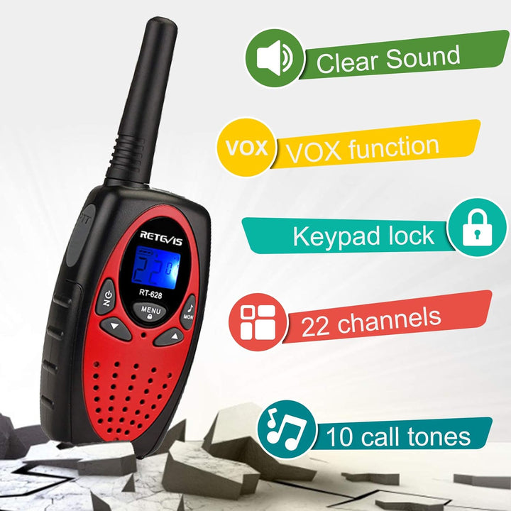 Retevis Walkie Talkies Red