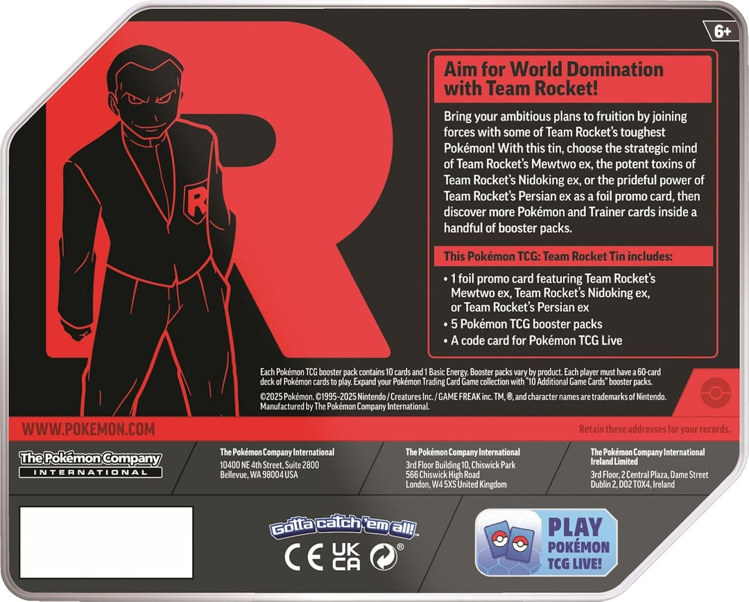 Pokemon Team Rocket Tin Individual
