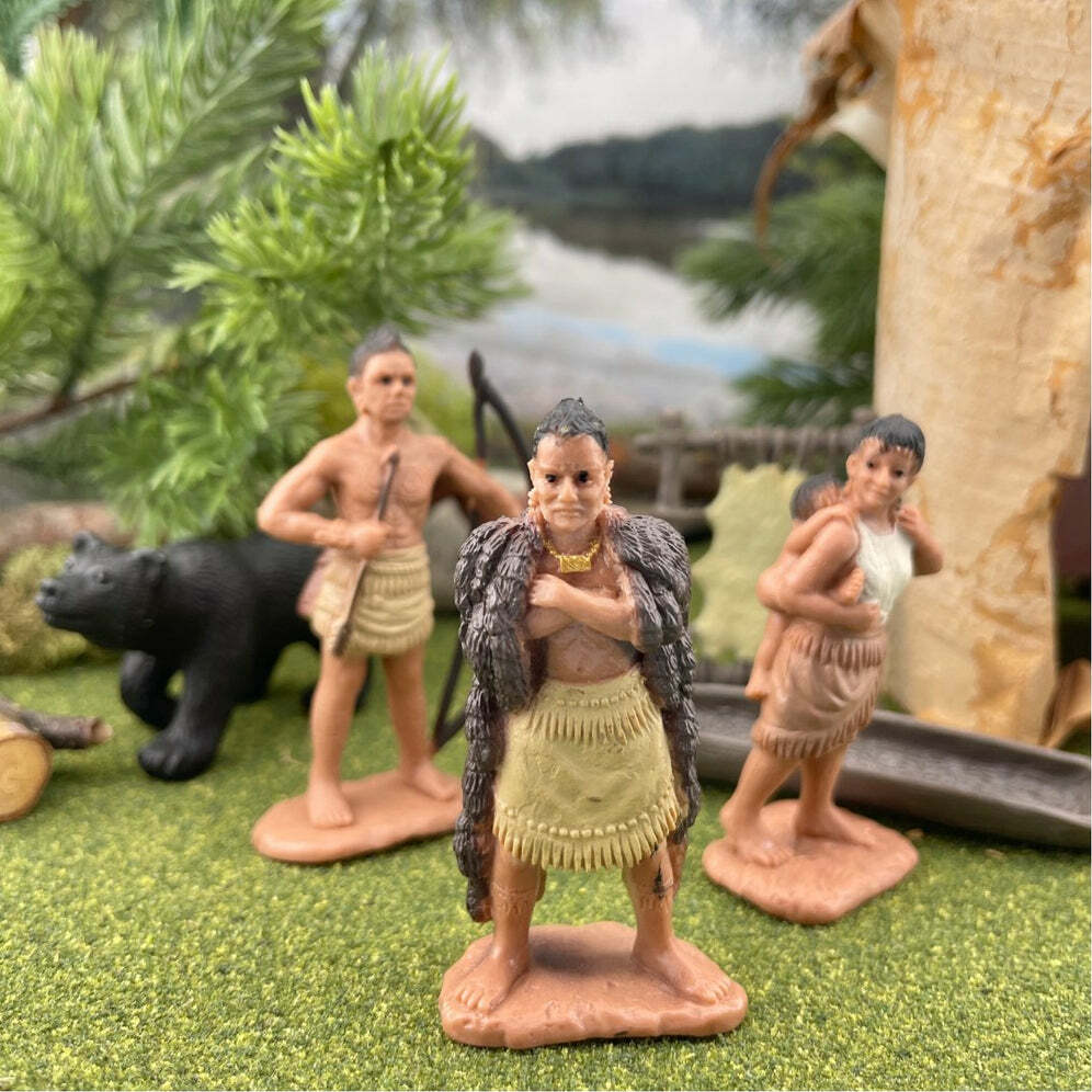 Toob POWHATAN INDIANS Native American 2" FIGURE 15pc EDUCATIONAL - Foto 6