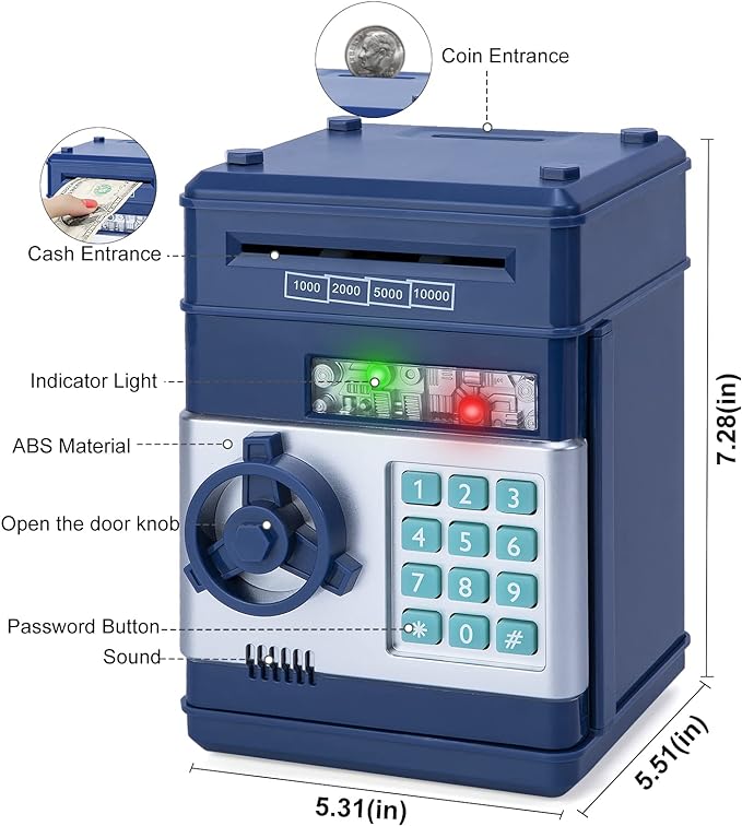 Electronic Safe Blue