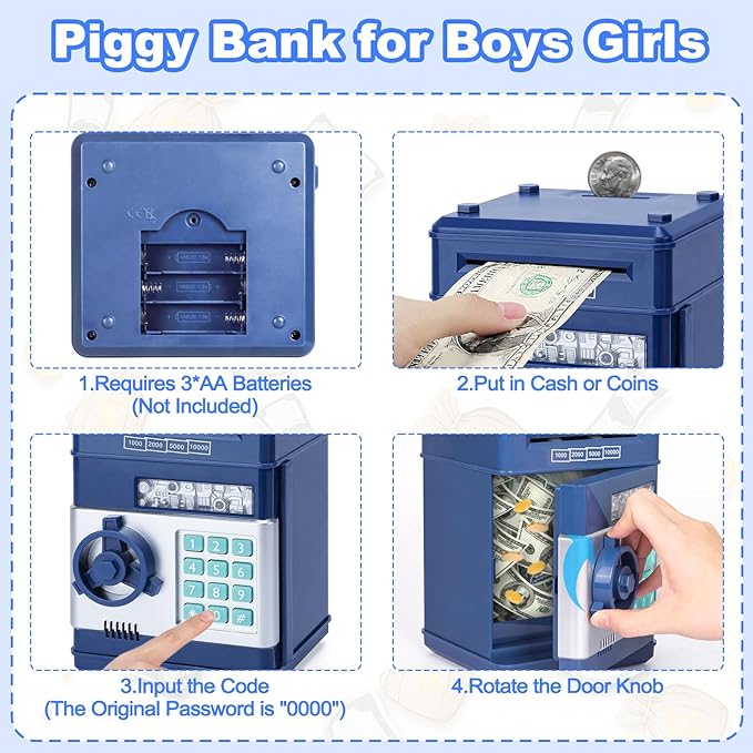 Electronic Safe Blue