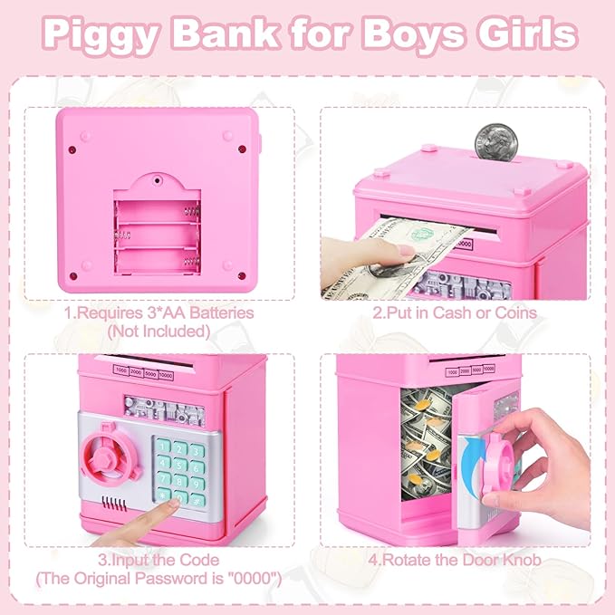 Electronic Safe Pink
