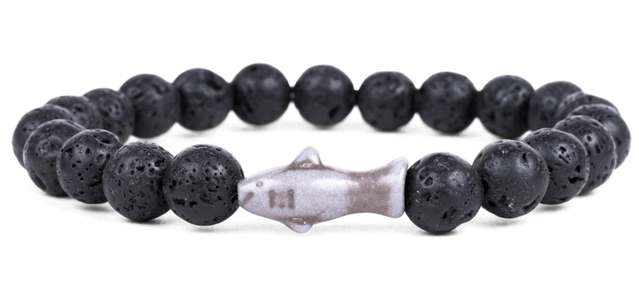 Fahlo Shark Lava Stone Voyage Bracelet