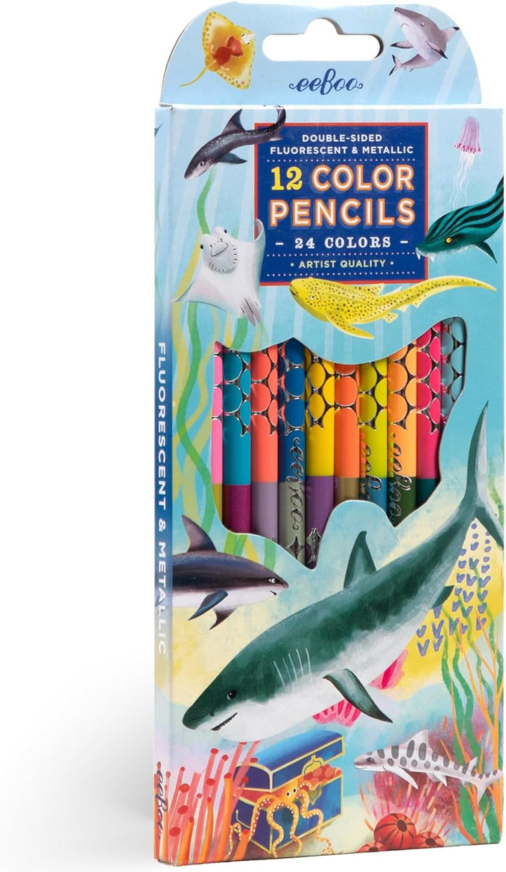 Shark 12 Double Sided Pencils