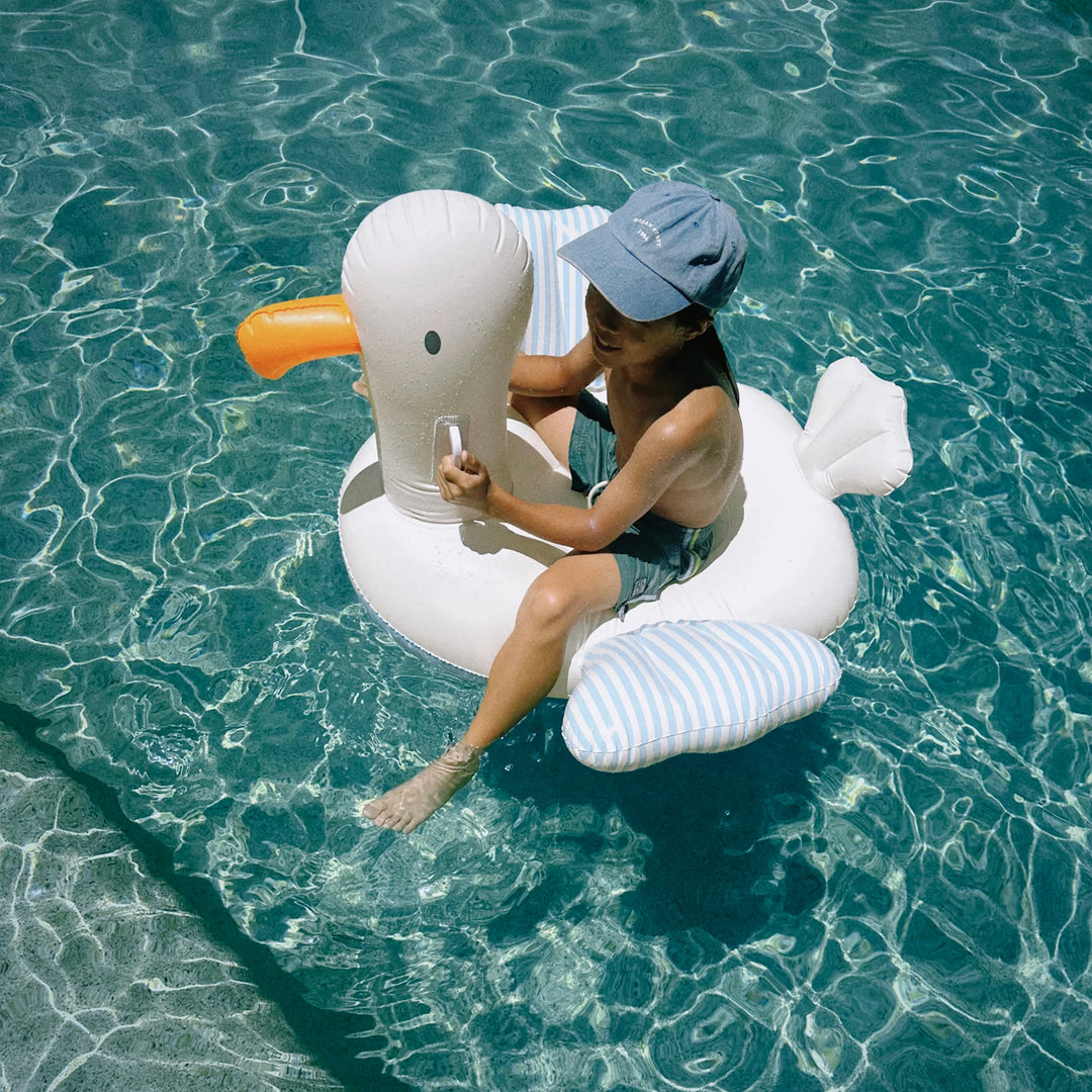 Inflatable Ride On Sid Seagull Blue Stripe