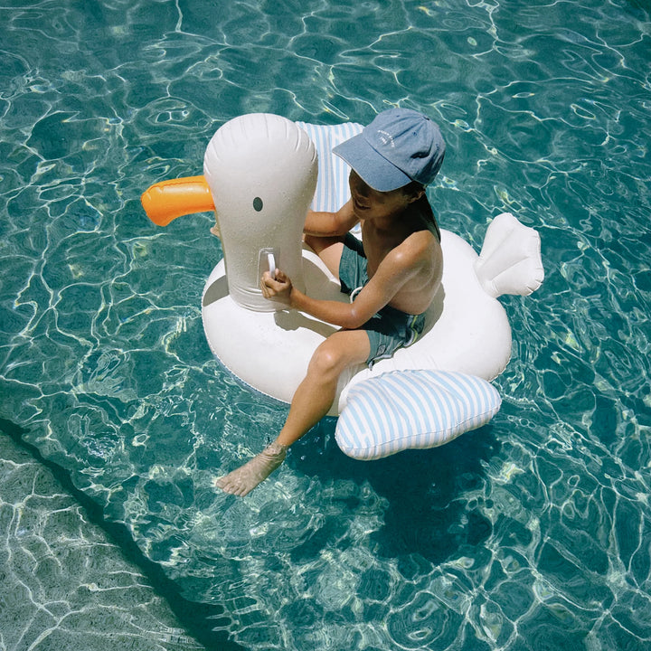 Inflatable Ride On Sid Seagull Blue Stripe