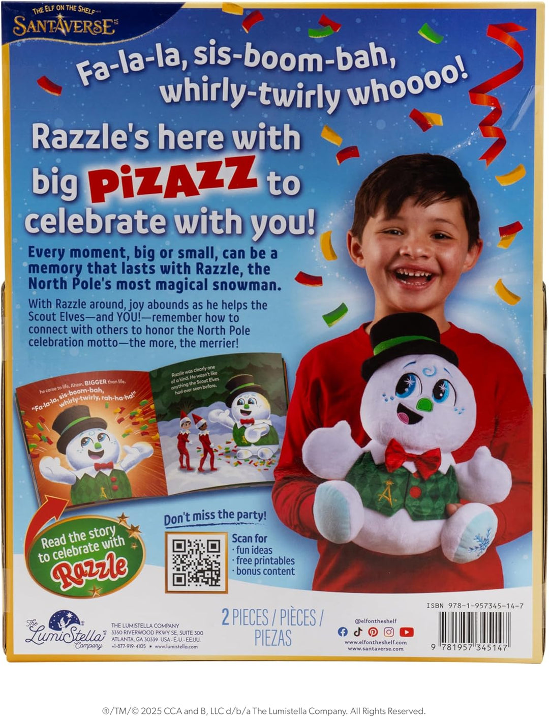 Razzle The Snowman Plush & Book