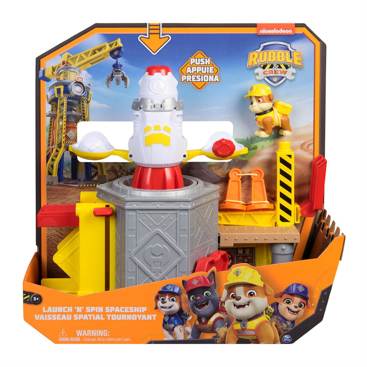 Paw Patrol Rubble Launch & Spin Spaceship