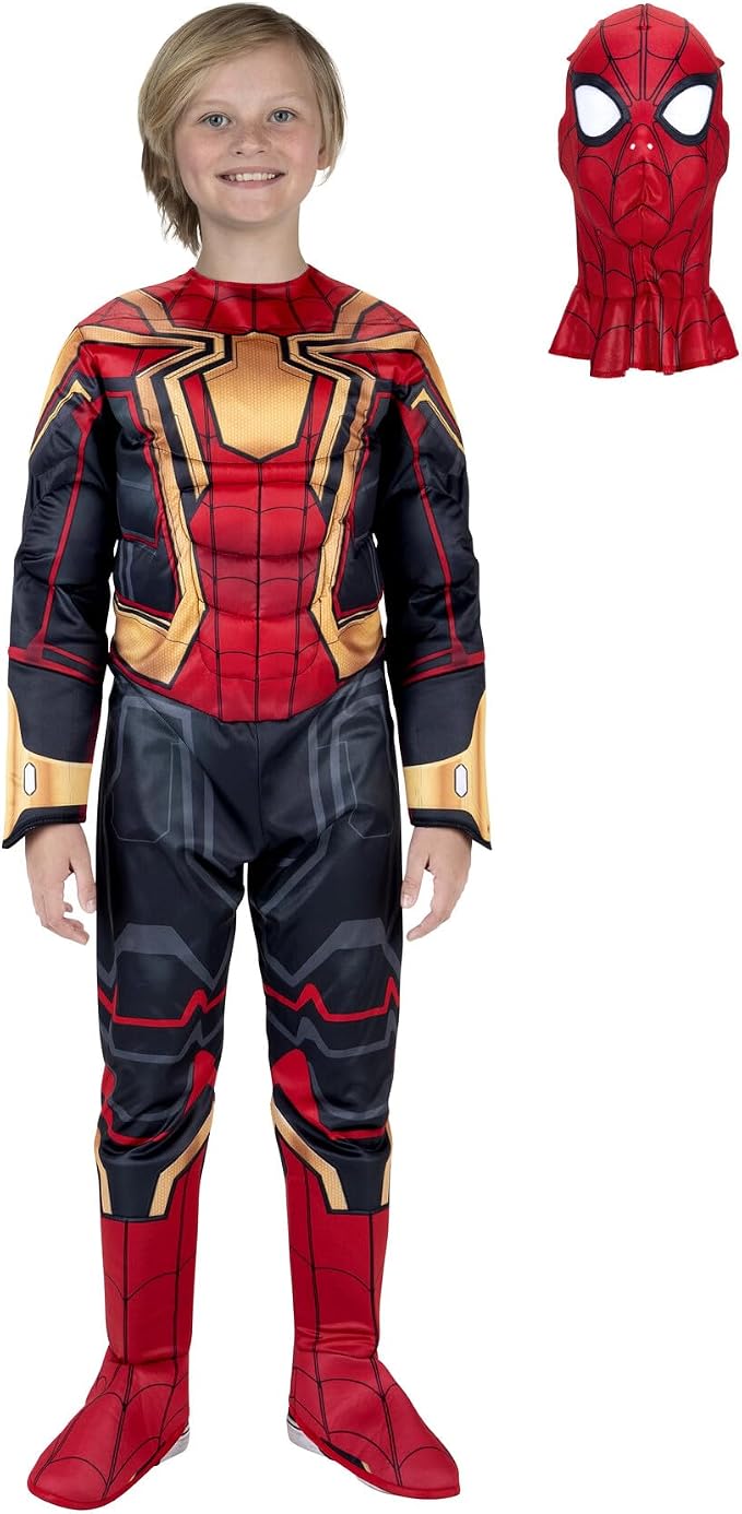Spiderman Costume 8-10 Integrated Suit