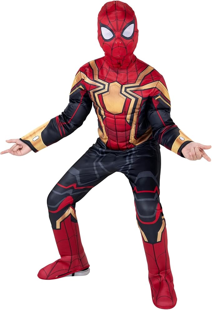 Spiderman Costume 8-10 Integrated Suit