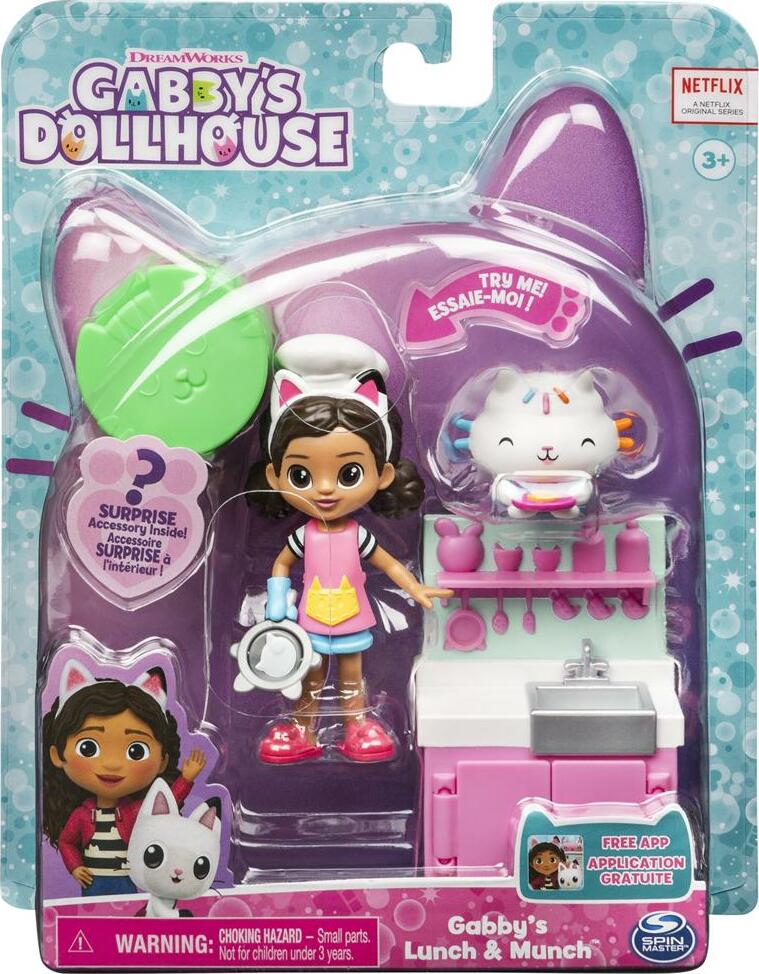 Gabby's Dollhouse - Lunch and Munch Kitchen Set with 2 Toy Figures