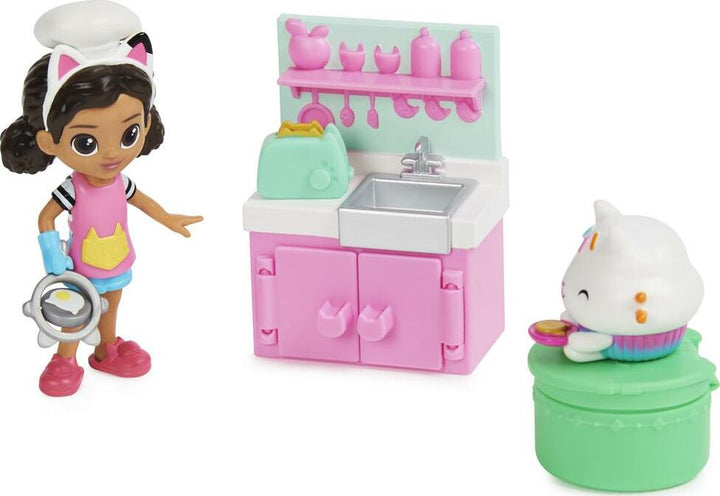 Gabby's Dollhouse - Lunch and Munch Kitchen Set with 2 Toy Figures