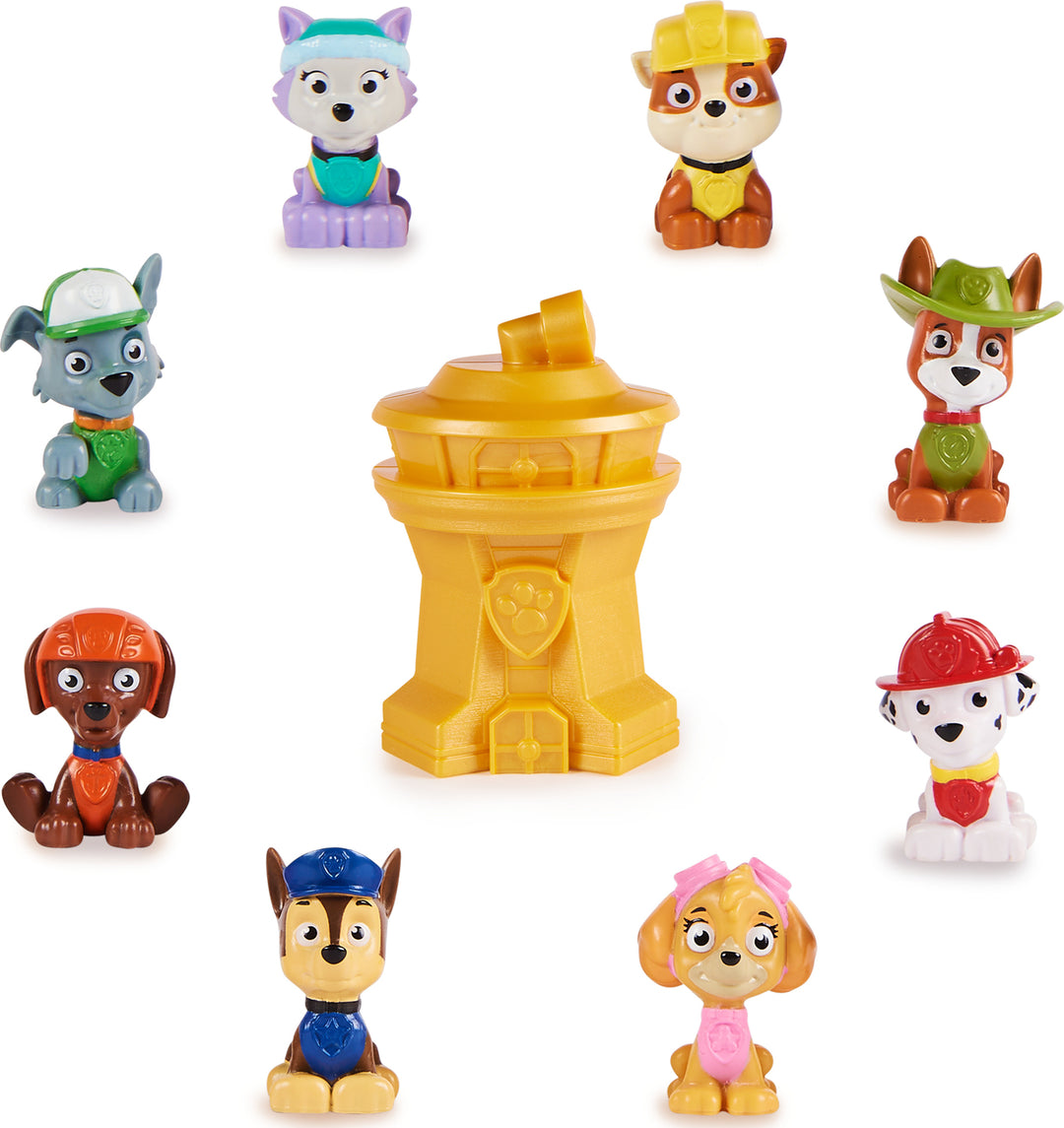 PAW Patrol , 10th Anniversary 2-inch Collectible Blind Box Mini Figure with Lookout Tower Container (Style May Vary), Kids Toys for Ages 3 and up