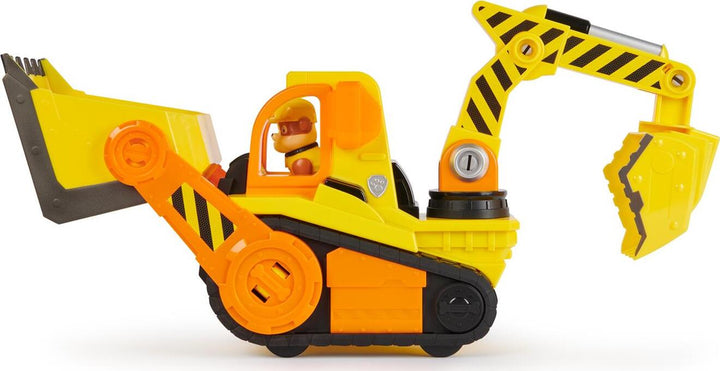 Rubble & Crew, Bark Yard Deluxe Bulldozer Construction Truck Toy with Lights, Sounds & Rubble Action Figure