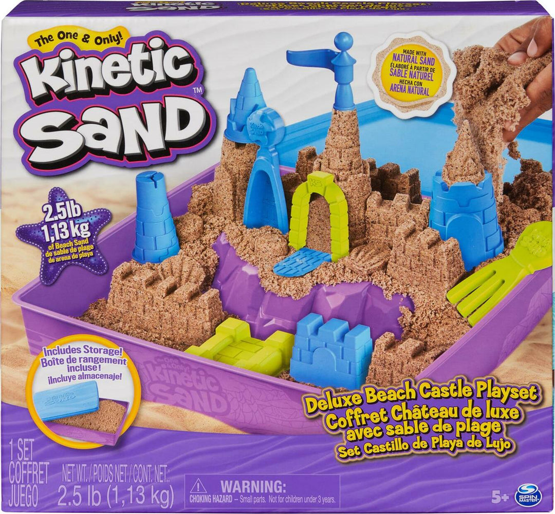 Kinetic Sand - Deluxe Beach Castle Playset with 2.5Lbs of Beach Sand
