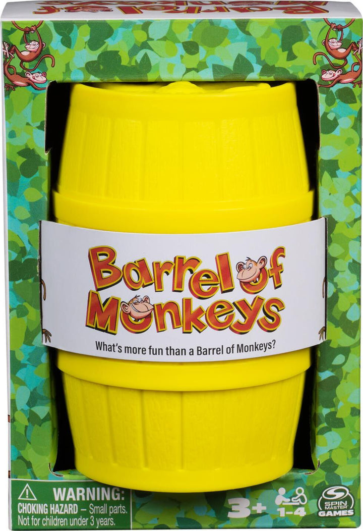 Barrel of Monkeys Retro Yellow Container