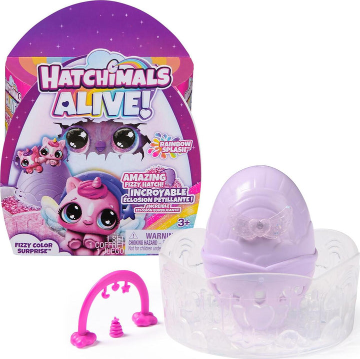 Hatchimals Alive, Rainbow Splash Fizzy Color Surprise