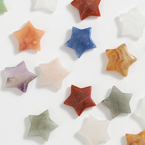 Carved Crystal Stars Individual