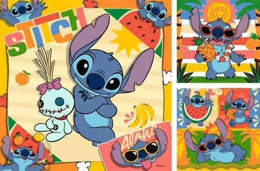 Disney Stitch 3X49 Pc Puzzle