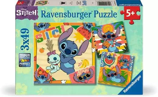 Disney Stitch 3X49 Pc Puzzle