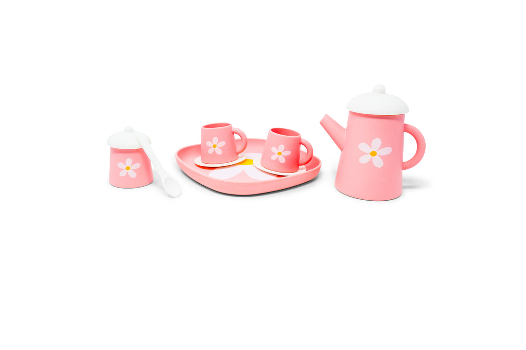 Flower Power Pink Silicone Tea Set