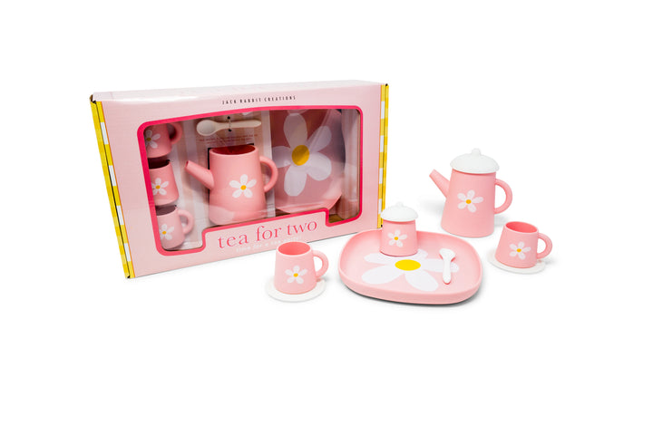 Flower Power Pink Silicone Tea Set