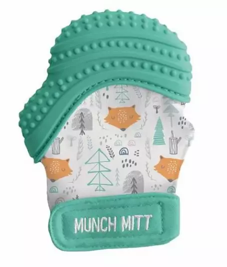 Munch Mitt Teal Fox Forest