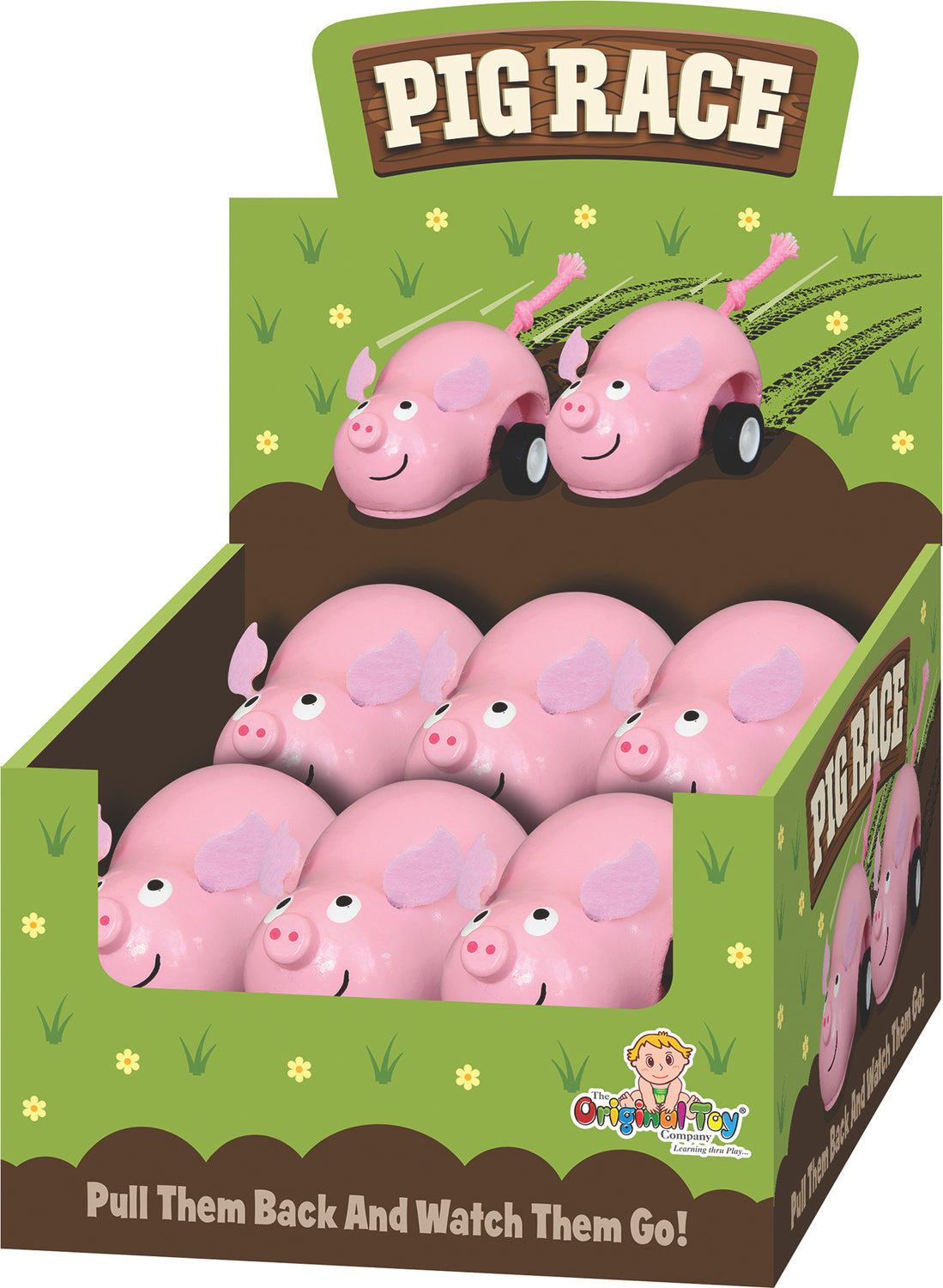 Pig Race Pull & Go Individual – Stevenson's Toys & Games