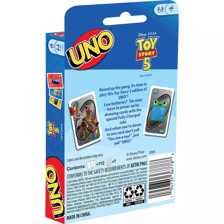 Uno Toy Story 5