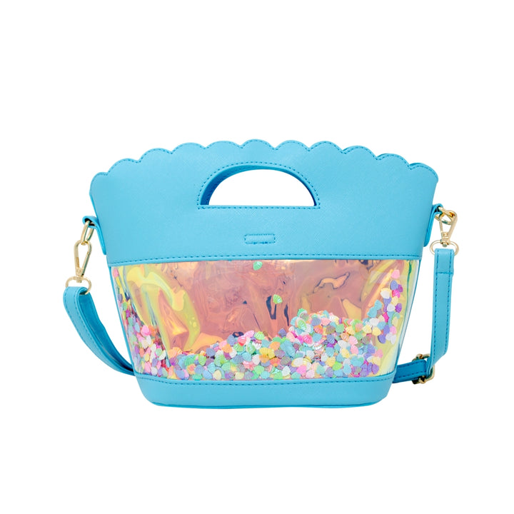 Blue Mermaid Confetti Tote Bag