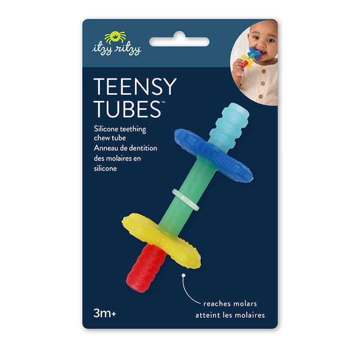 Teensy Tube Teether Bright Rainbow