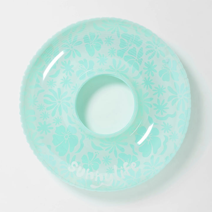 Pool Ring Floral Seafoam