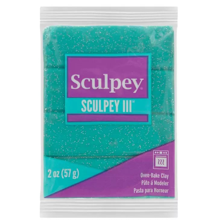 Sculpey III Turq Glitter 2oz