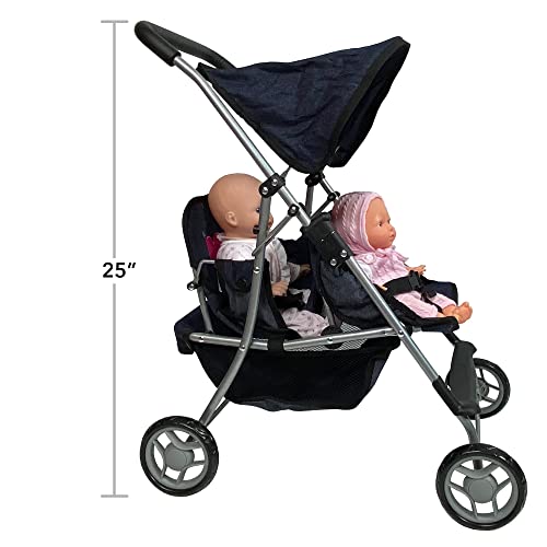 My First Doll Heart Twin Stroller