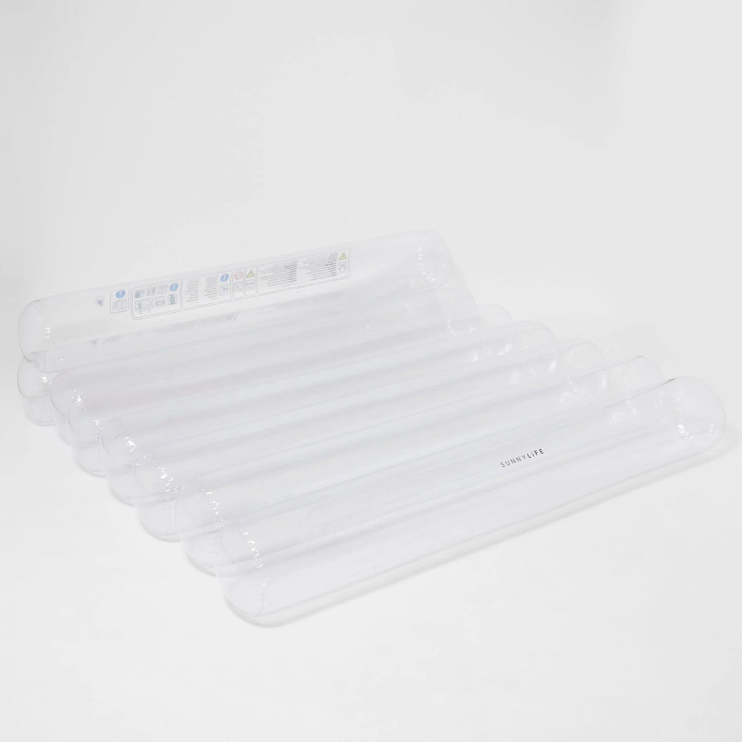 Luxe Twin Tube Lilo Clear