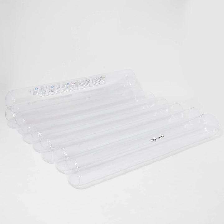 Luxe Twin Tube Lilo Clear