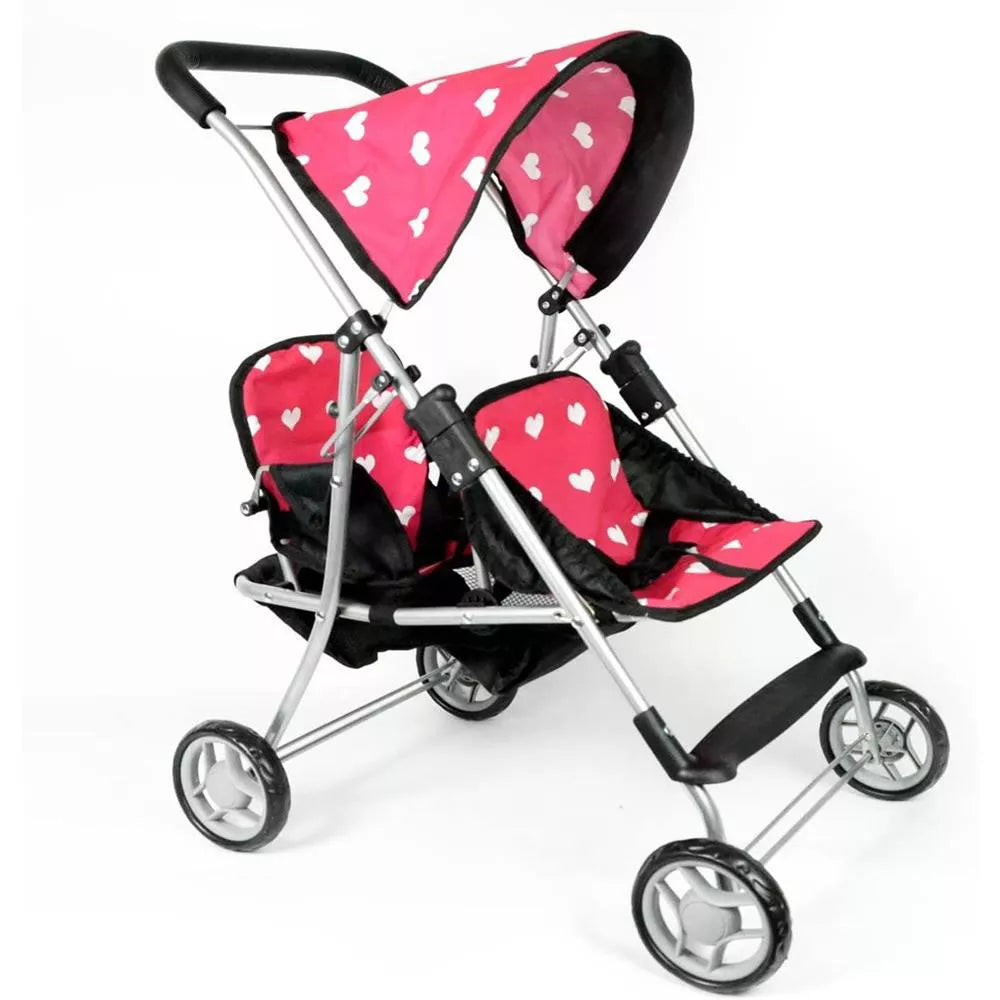 My First Doll Twin Stroller Hearts, The New York Doll Collection