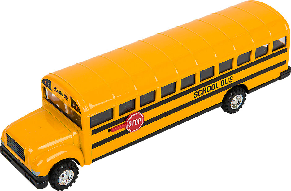 8.5" Die-cast Pull Back School Bus (6pcs/ Display)