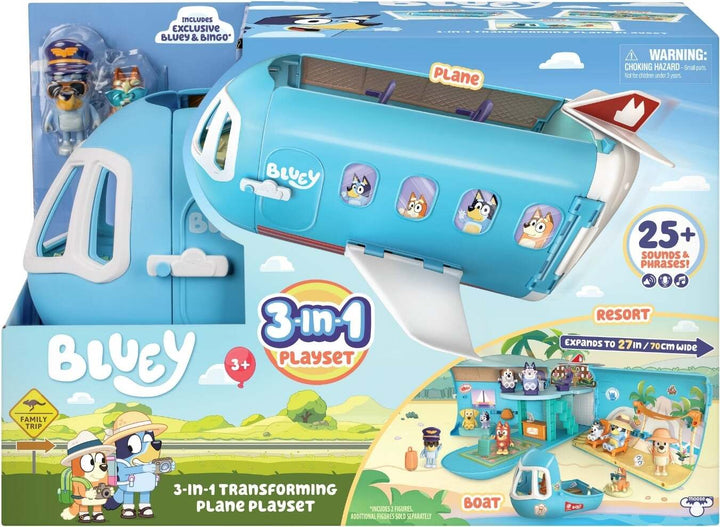 Bluey S11 3-In-1 Airplane Boat Hotel