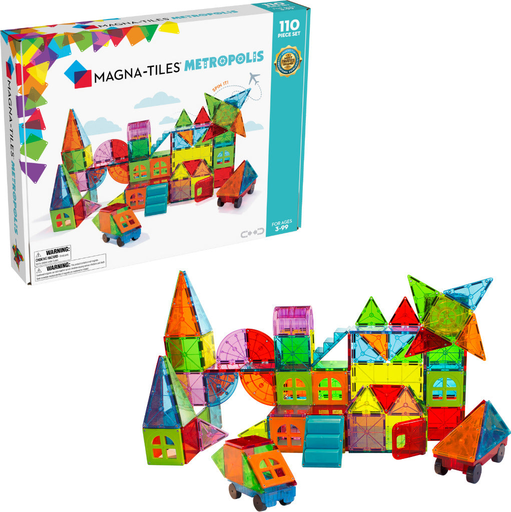 MAGNA-TILES Metropolis 110-Piece Magnetic Construction Set, The ORIGINAL Magnetic Building Brand