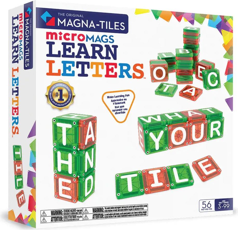 Magna Tiles microMAGS LEARN Letters